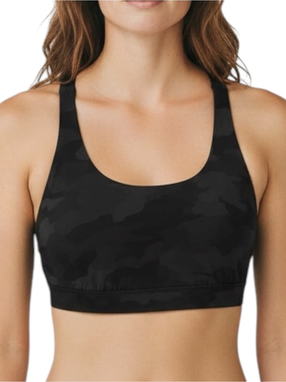 Lululemon Energy Sports Bra, Sz 2 (B-D cup) Hideaway Camo Deep Coal Multi